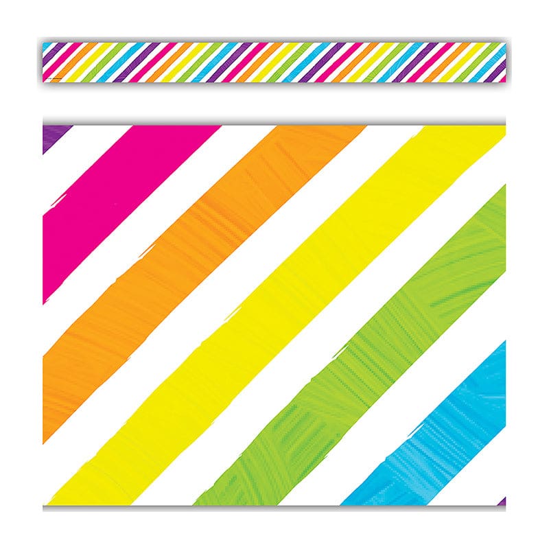 Brights 4Ever Stripe Straight Bordr Trim (Pack of 10)